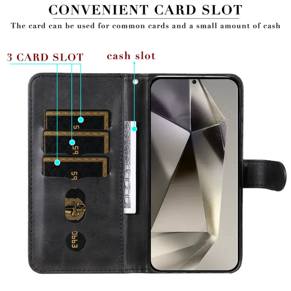 For Samsung Galaxy S25 Ultra 5G Fashion Calf Texture Zipper Leather Phone Case(Black)