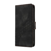 For Samsung Galaxy S25+ 5G Embossed Rhombus Starry Leather Phone Case(Black)