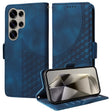 For Samsung Galaxy S25 Ultra 5G Embossed Rhombus Starry Leather Phone Case(Blue) - Galaxy S25 Ultra 5G Cases by PMC TechLife | Online Shopping South Africa | PMC TechLife | Buy Now Pay Later Mobicred