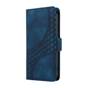 For Samsung Galaxy S25 Ultra 5G Embossed Rhombus Starry Leather Phone Case(Blue)