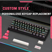 ONIKUMA G55 61 Keys RGB Colorful Lighting Wired Gaming Mechanical Keyboard(Black)