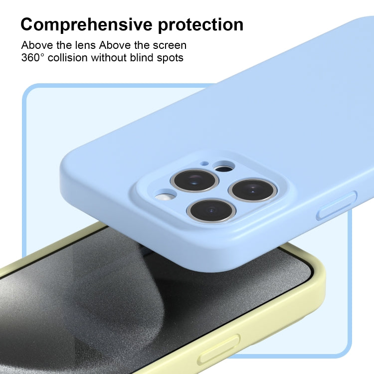 For iPhone 16 Precise Hole Liquid Silicone Jelly Color Full Coverage Phone Case(Navy Blue) - iPhone 16 Cases by PMC TechLife | Online Shopping South Africa | PMC TechLife | Buy Now Pay Later Mobicred