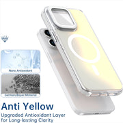 For iPhone 16 Pro MagSafe Gradient Color Lens Film Phone Case with Lens Fold Holder(Black)