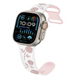 For Apple Watch Ultra 49mm Two-color Rose Engraved Silicone Watch Band(White Pink) - free shipping - PMc TechLife - Order now!
