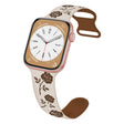 For Apple Watch Series 5 44mm Two-color Rose Engraved Silicone Watch Band(Starlight Caramel) - free shipping - PMc TechLife - Order now!