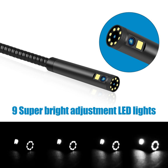 F280 1080P IP68 Water-resistant Dual Camera WiFi Digital Endoscope, Length:3m Snake Tube(Black)