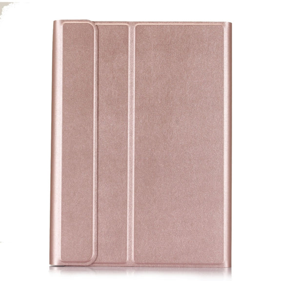 A500 For Samsung Galaxy Tab A7 T500/T505 10.4 inch 2020 Detachable Bluetooth Keyboard Ultrathin Horizontal Flip Leather Tablet Case with Holder & Elastic Band(Rose Gold)