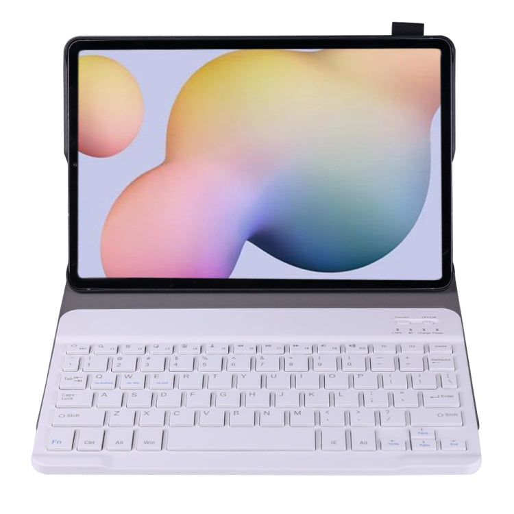 A870 For Samsung Galaxy Tab S7 T870/T875 11 inch Detachable Bluetooth Keyboard Ultrathin Horizontal Flip Leather Tablet Case with Holder & Elastic Band(Rose Gold)