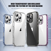 For iPhone 16 Plus PC Hybrid TPU Full Coverage Shockproof Phone Case(Transparent Purple)