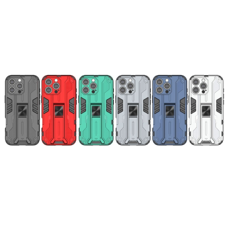 For iPhone 16 Pro Max Supersonic PC + TPU Holder Phone Case(White)