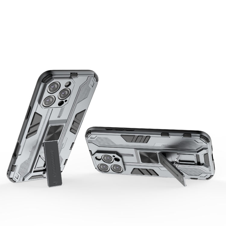 For iPhone 16 Pro Max Supersonic PC + TPU Holder Phone Case(Grey) - free shipping - PMC TechLife - Order now!