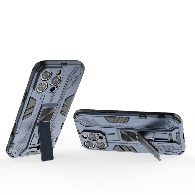 For iPhone 16 Pro Max Supersonic PC + TPU Holder Phone Case(Blue) - iPhone 16 Pro Max Cases by PMC TechLife | Online Shopping South Africa | PMC TechLife | Buy Now Pay Later Mobicred