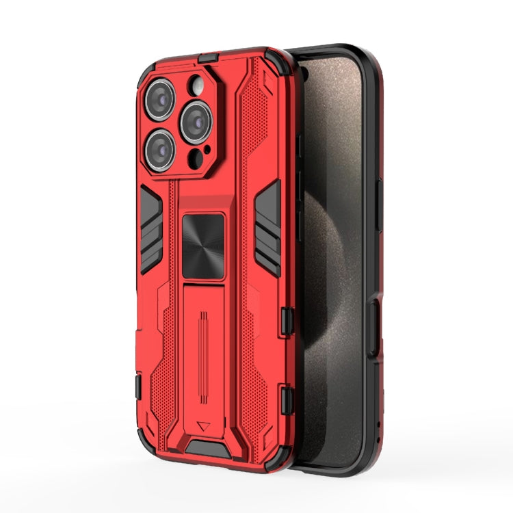 For iPhone 16 Pro Supersonic PC + TPU Holder Phone Case(Red) - iPhone 16 Pro Cases by PMC TechLife | Online Shopping South Africa | PMC TechLife | Buy Now Pay Later Mobicred