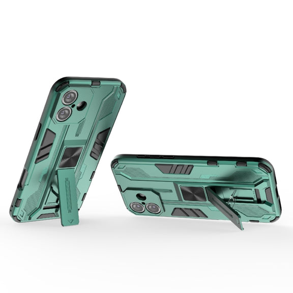 For iPhone 16 Plus Supersonic PC + TPU Holder Phone Case(Green)
