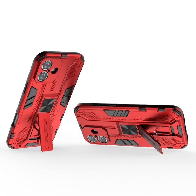 For iPhone 16 Plus Supersonic PC + TPU Holder Phone Case(Red) - iPhone 16 Plus Cases by PMC TechLife | Online Shopping South Africa | PMC TechLife | Buy Now Pay Later Mobicred