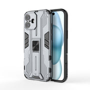For iPhone 16 Plus Supersonic PC + TPU Holder Phone Case(Grey)