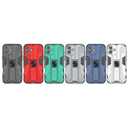 For iPhone 16 Plus Supersonic PC + TPU Holder Phone Case(Blue)