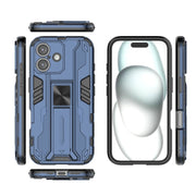 For iPhone 16 Supersonic PC + TPU Holder Phone Case(Grey)