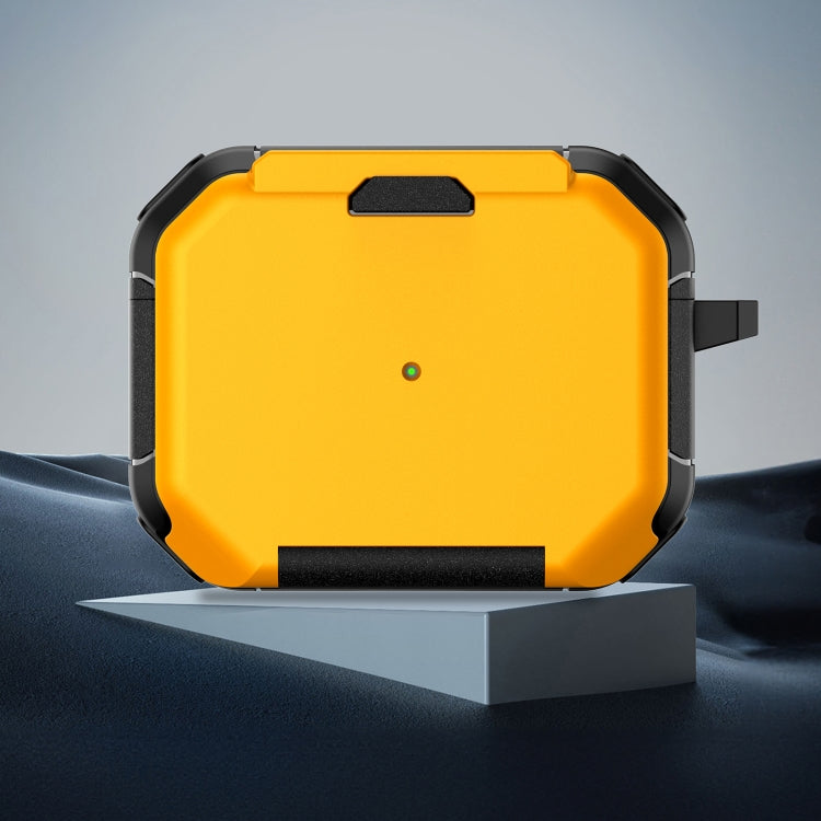 For AirPods Pro Phone Holder Design Earbuds Box Protective Case(Yellow) - For AirPods Pro by PMC Jewellery | Online Shopping South Africa | PMC Jewellery | Buy Now Pay Later Mobicred