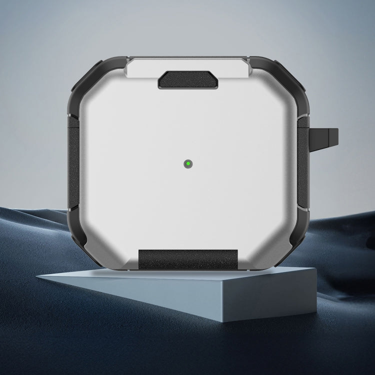 For AirPods 3 Phone Holder Design Earbuds Box Protective Case(Silver) - For AirPods 3 by PMC Jewellery | Online Shopping South Africa | PMC Jewellery | Buy Now Pay Later Mobicred