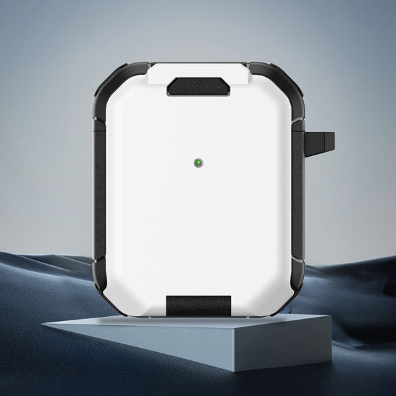 For AirPods 2 / 1 Phone Holder Design Earbuds Box Protective Case(White)