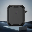 For AirPods 2 / 1 Phone Holder Design Earbuds Box Protective Case(Black) - For AirPods 1/2 by PMC Jewellery | Online Shopping South Africa | PMC Jewellery | Buy Now Pay Later Mobicred