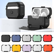 For AirPods 2 / 1 Phone Holder Design Earbuds Box Protective Case(Black)