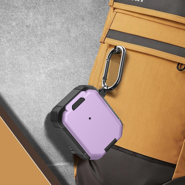 For AirPods 2 / 1 Phone Holder Design Earbuds Box Protective Case(Grey) - For AirPods 1/2 by PMC Jewellery | Online Shopping South Africa | PMC Jewellery | Buy Now Pay Later Mobicred