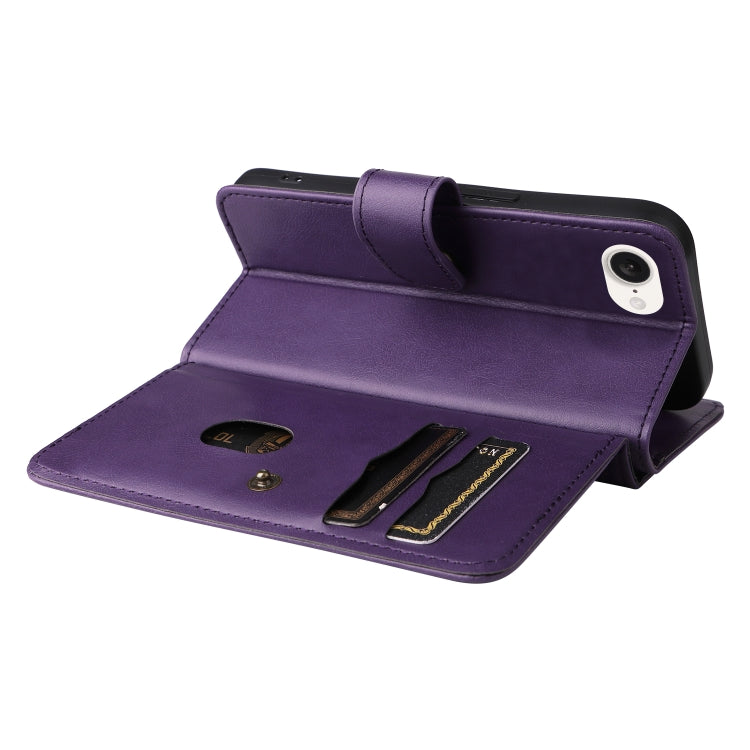 For iPhone 16e Multi-Function Wallet 10 Card Slots Leather Phone Case(Violet) - iPhone 16e Cases by PMC TechLife | Online Shopping South Africa | PMC TechLife | Buy Now Pay Later Mobicred