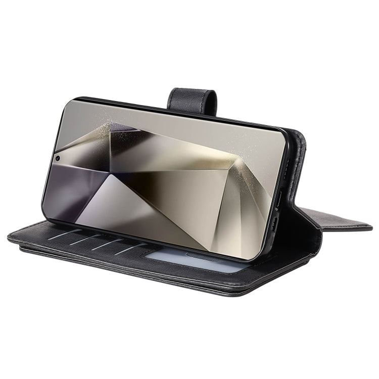 For Samsung Galaxy S25 Ultra 5G Multi-Function Wallet 10 Card Slots Leather Phone Case(Black)