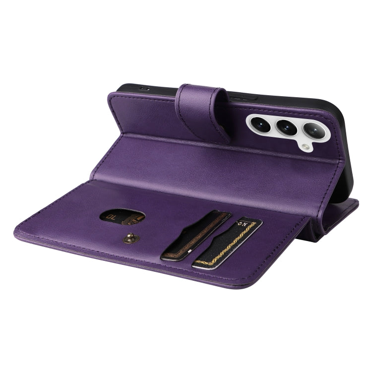 For Samsung Galaxy S25 / S24 5G Multi-Function Wallet 10 Card Slots Leather Phone Case(Violet) - Galaxy S25 5G Cases by PMC Jewellery | Online Shopping South Africa | PMC Jewellery | Buy Now Pay Later Mobicred