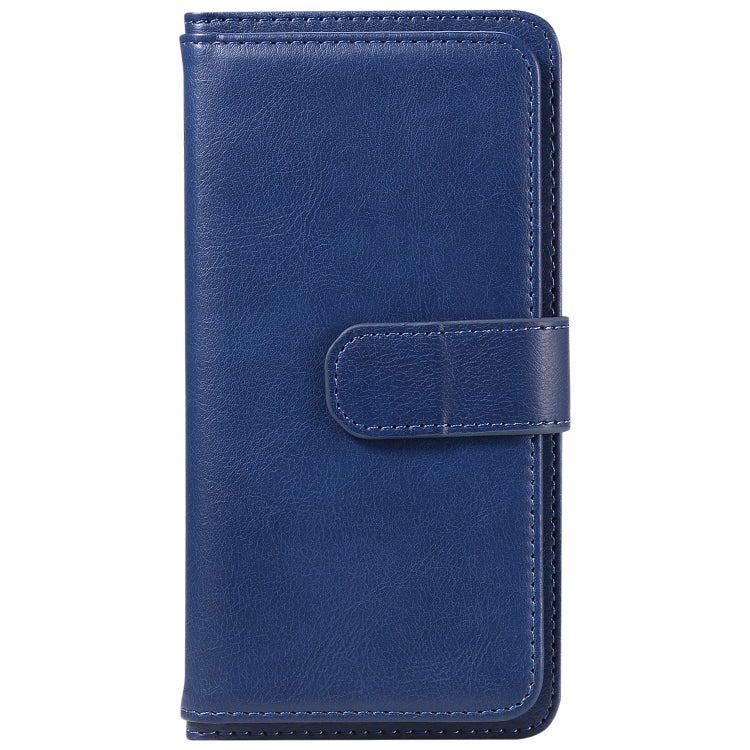 For Samsung Galaxy S25 / S24 5G Multi-Function Wallet 10 Card Slots Leather Phone Case(Dark Blue) - Galaxy S25 5G Cases by PMC Jewellery | Online Shopping South Africa | PMC Jewellery | Buy Now Pay Later Mobicred