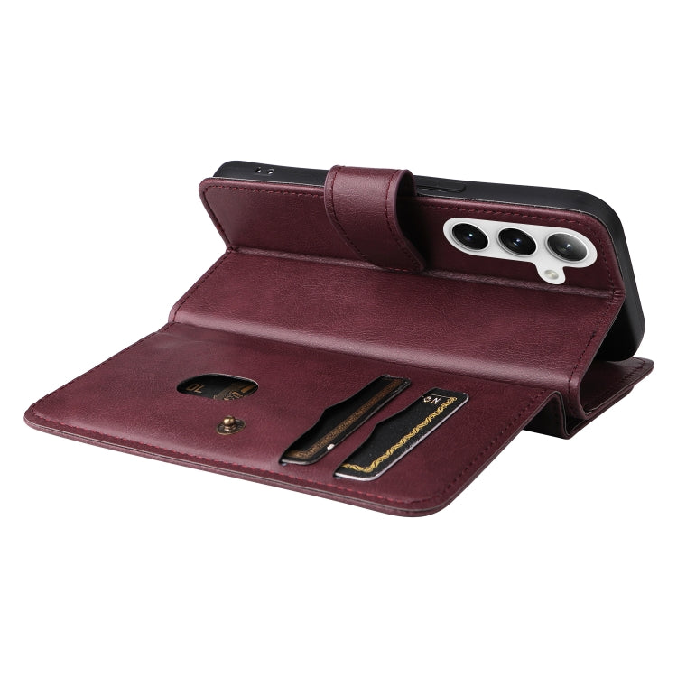 For Samsung Galaxy S25+ / S24+ 5G Multi-Function Wallet 10 Card Slots Leather Phone Case(Claret) - Galaxy S25+ 5G Cases by PMC Jewellery | Online Shopping South Africa | PMC Jewellery | Buy Now Pay Later Mobicred