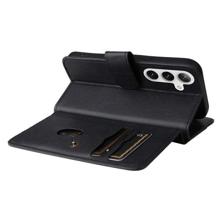 For Samsung Galaxy S25+ / S24+ 5G Multi-Function Wallet 10 Card Slots Leather Phone Case(Black)