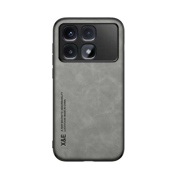 For Redmi K70 Ultra Skin Feel Magnetic Leather Back Phone Case(Light Grey)