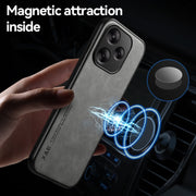 For Redmi K70 Ultra Skin Feel Magnetic Leather Back Phone Case(Light Grey)