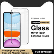 For iPhone 16 Plus imak 9H Surface Hardness Full Screen Tempered Glass Film Pro+ Series