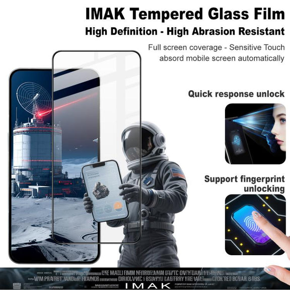 For Nothing Phone 3 5G imak 9H Surface Hardness Full Screen Tempered Glass Film Pro+ Series