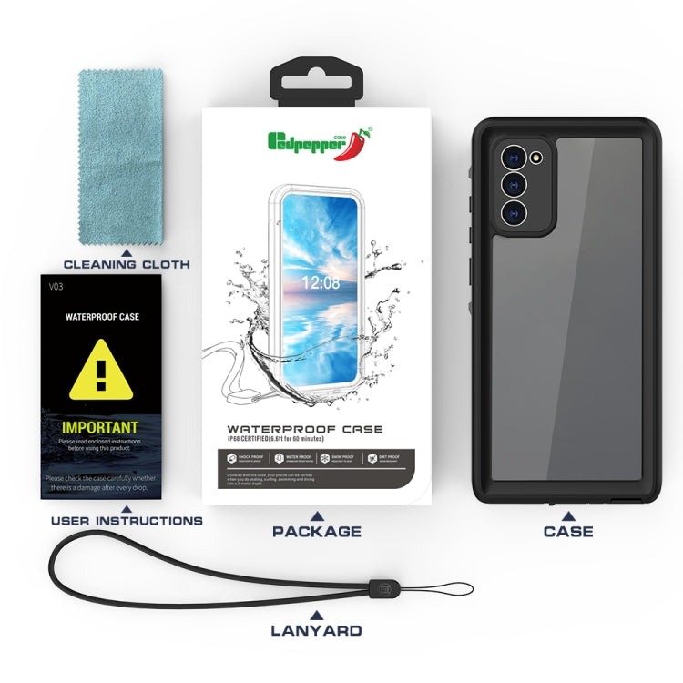 For Samsung Galaxy Note20 5G RedPepper Shockproof Scratchproof Dust-proof PC + TPU Protective Case(Blue)
