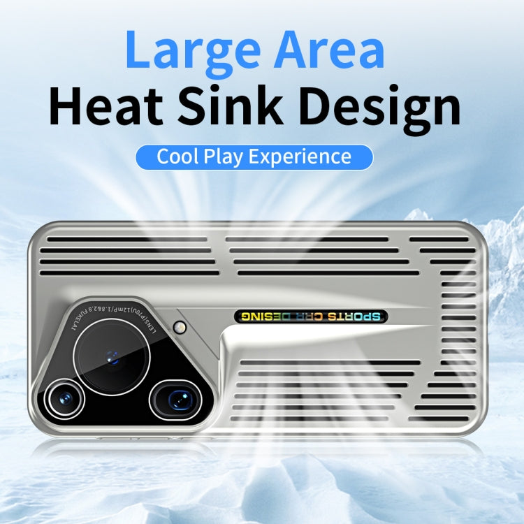 For Huawei Pura 70 Ultra Blade Cooling PC Full Coverage Phone Case(Titanium Silver)
