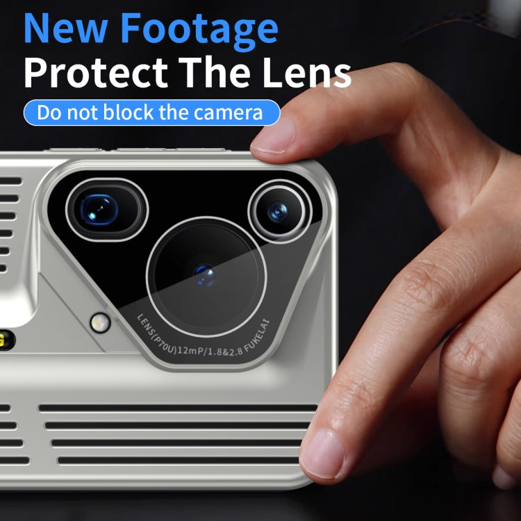 For Huawei Pura 70 Ultra Blade Cooling PC Full Coverage Phone Case(Cyan) - Huawei Cases by PMC Jewellery | Online Shopping South Africa | PMC Jewellery | Buy Now Pay Later Mobicred