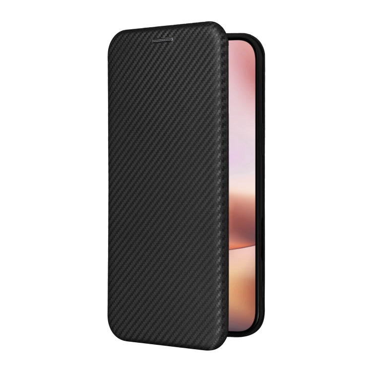 For iPhone 16 Plus Carbon Fiber Texture Flip Leather Phone Case(Black) - free shipping - PMC TechLife - Order now!