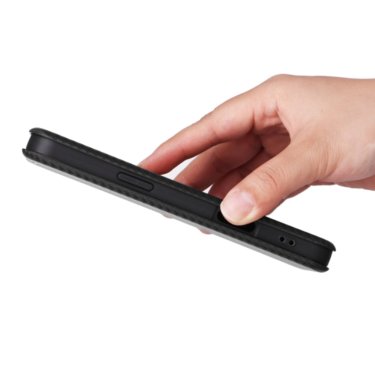 For iPhone 16 Plus Carbon Fiber Texture Flip Leather Phone Case(Black) - free shipping - PMC TechLife - Order now!