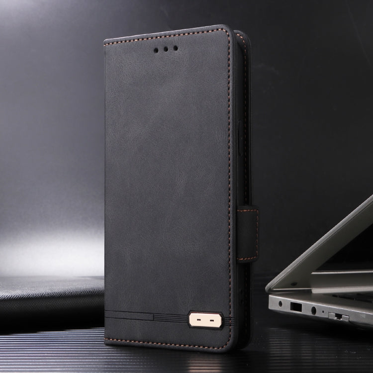 For iPhone 16 Plus Magnetic Clasp Leather Phone Case(Black)
