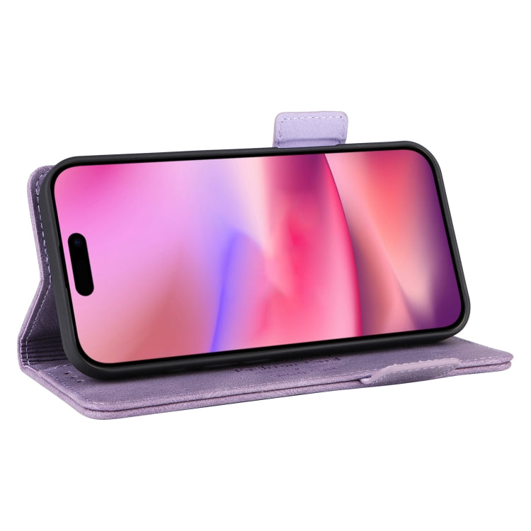 For iPhone 16 Magnetic Clasp Leather Phone Case(Purple) - iPhone 16 Cases by PMC TechLife | Online Shopping South Africa | PMC TechLife | Buy Now Pay Later Mobicred