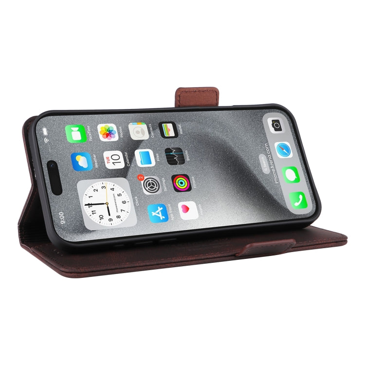 For iPhone 16 Pro Max Magnetic Clasp Leather Phone Case(Brown) - iPhone 16 Pro Max Cases by PMC TechLife | Online Shopping South Africa | PMC TechLife | Buy Now Pay Later Mobicred