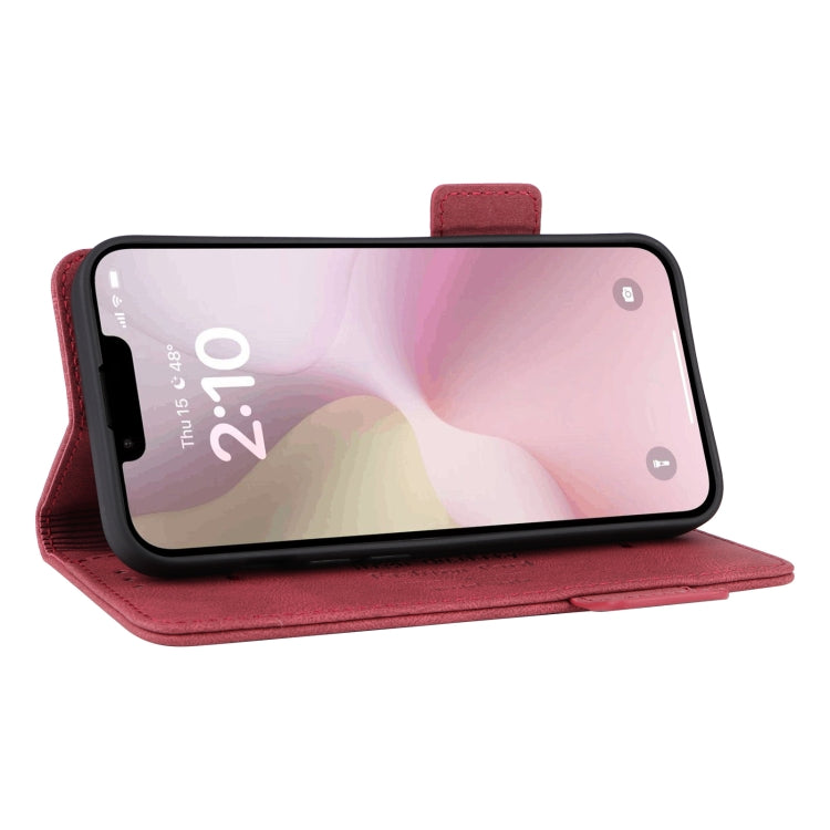 For iPhone 16e Magnetic Clasp Leather Phone Case(Red) - iPhone 16e Cases by PMC TechLife | Online Shopping South Africa | PMC TechLife | Buy Now Pay Later Mobicred
