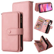 For iPhone 16 Skin Feel Multi Card Slots Zipper Wallet Leather Phone Case(Pink) - iPhone 16 Cases by PMC TechLife | Online Shopping South Africa | PMC TechLife | Buy Now Pay Later Mobicred