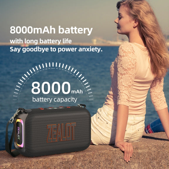 Zealot S85 50W Outdoor Water-resistant Portable Bluetooth Speaker(Grey)