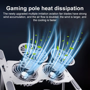R- JUST HZ45 Aluminum Alloy Laptop Dual-core Cooling Stand(Silver)